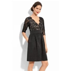Eliza J black lace dress